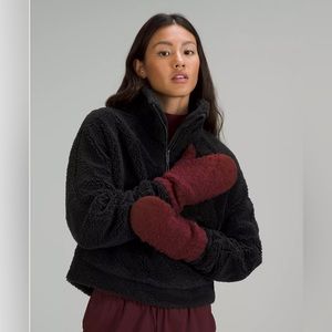 LULULEMON Women's Ombre Knit Textured Mittens in Red Merlot 🍷